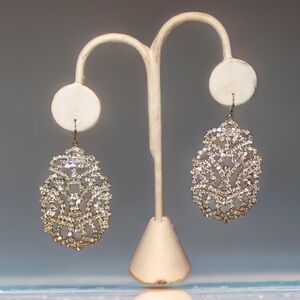 3 PIECE SET Glamorous Chandelier Earrings With Two (2) Bracelets